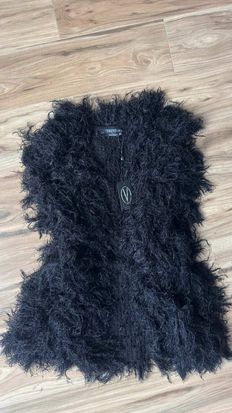 Y2k Vertigo Shaggy Vest XS/S